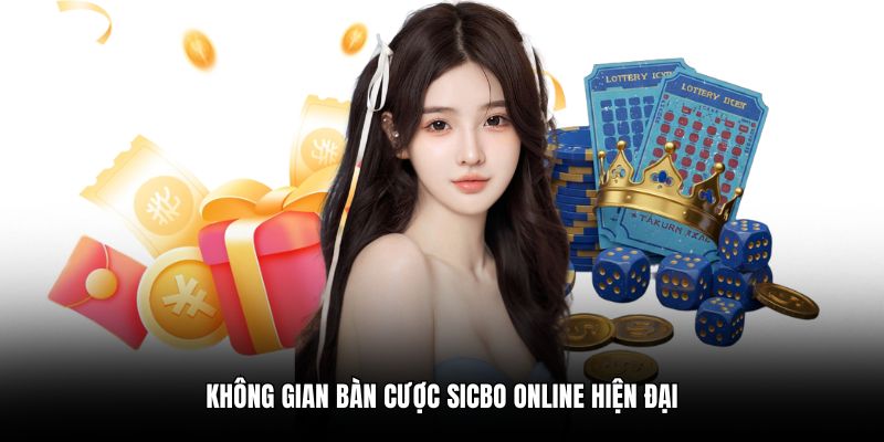 Không gian bàn cược sicbo online hiện đại