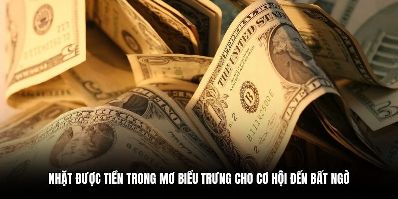 Nhặt được tiền trong mơ biểu trưng cho cơ hội đến bất ngờ